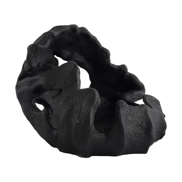 Reef pillar candle holder - Black, Ø16.5x13 cm - Mette Ditmer