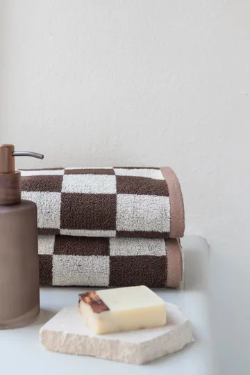 Retro towel - Chocolate, 40x55 cm, 2-pack - Mette Ditmer