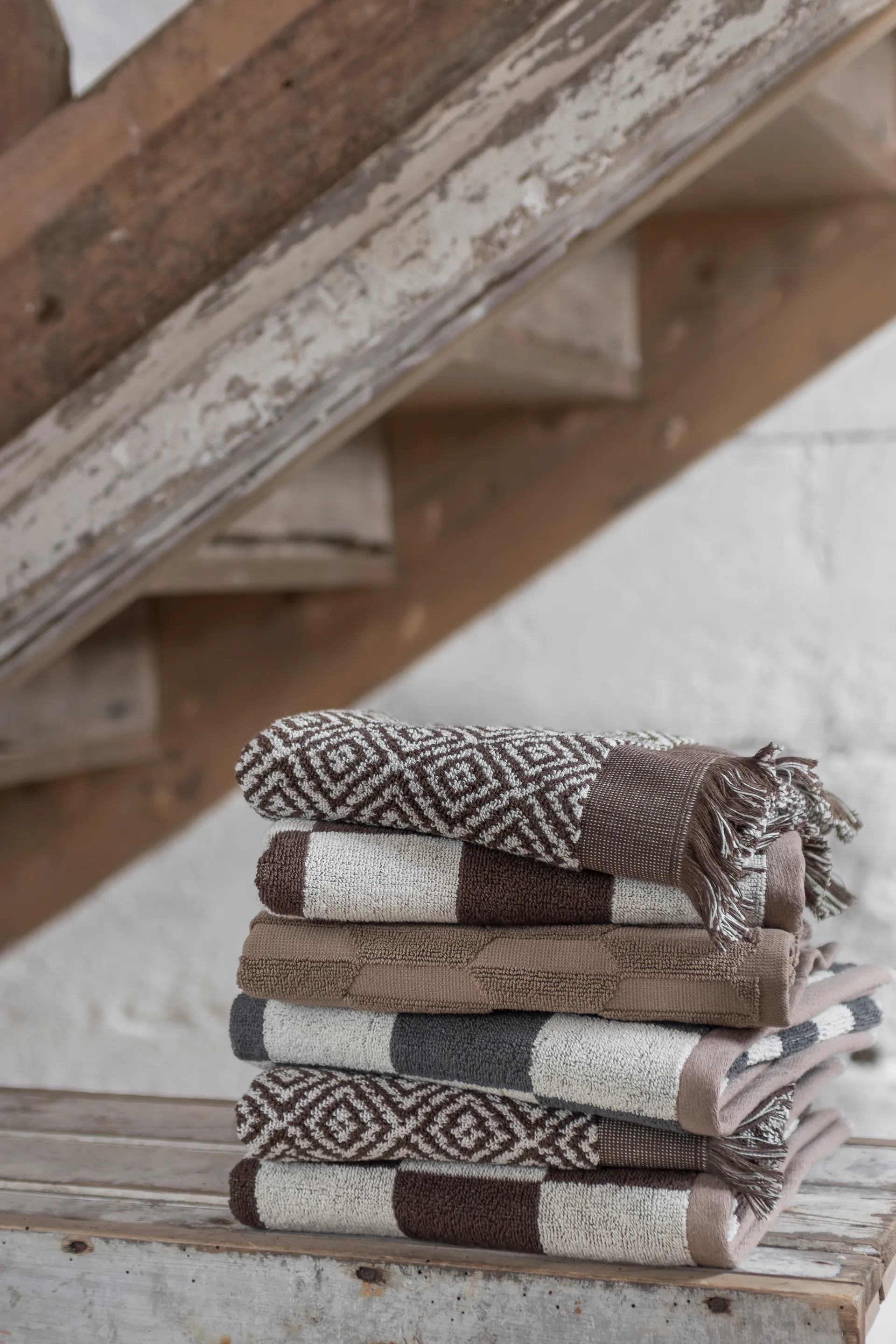 Retro towel, Chocolate, 40x55 cm, 2-pack Mette Ditmer
