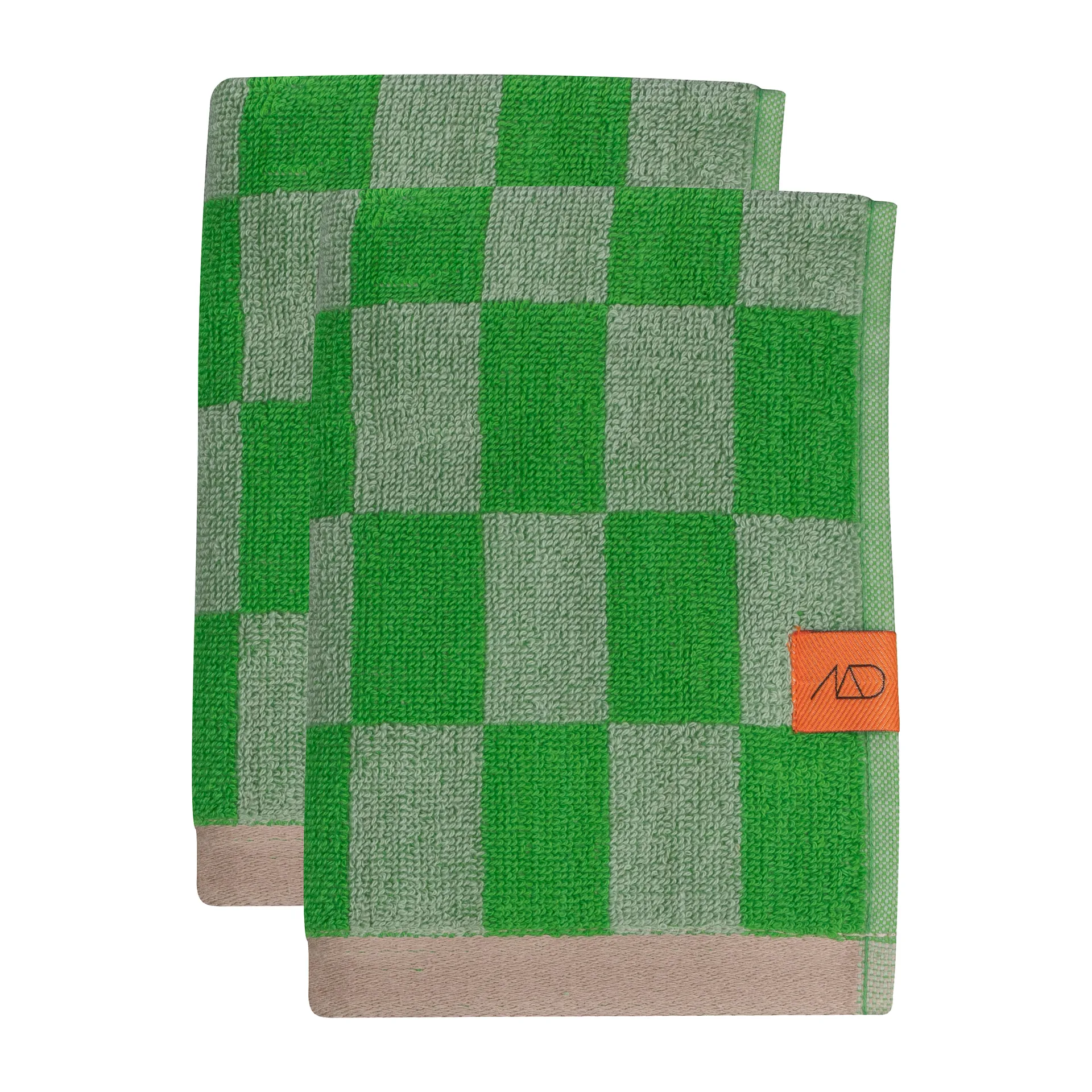Retro towel, Classic green, 40x55 cm, 2-pack Mette Ditmer