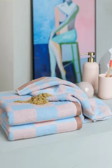 Retro towel - Light blue, 50x90 cm - Mette Ditmer