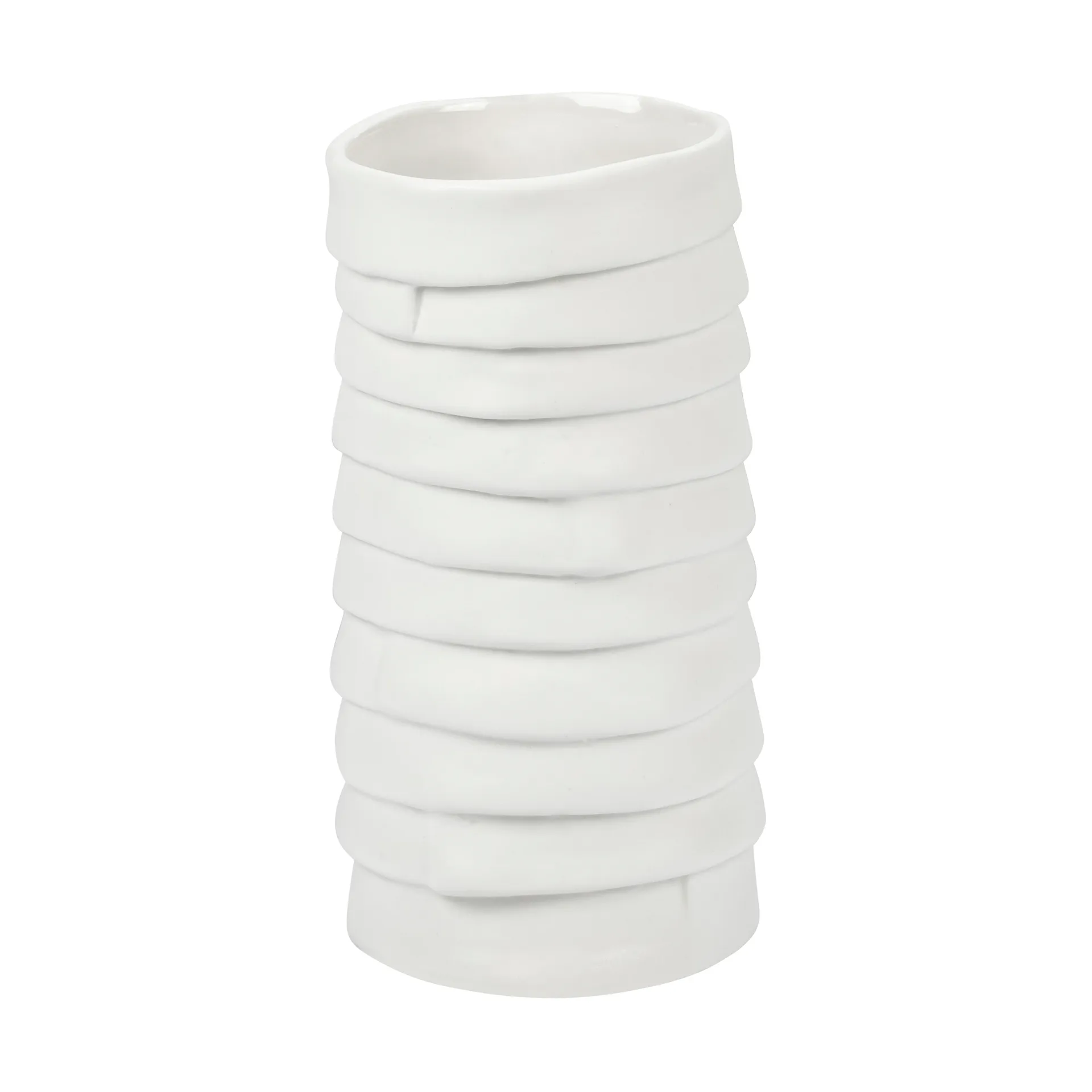 Ribbon vase small 13 cm, Off-white Mette Ditmer