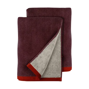 Soft guest towel 40x55 cm 2-pack - Red-Grey, 40x55 cm - Mette Ditmer