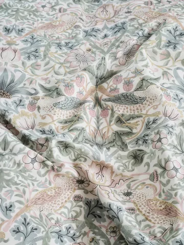 Morris & Co. Strawberry Thief Duvet cover - Green, 150x210 cm - Mille Notti