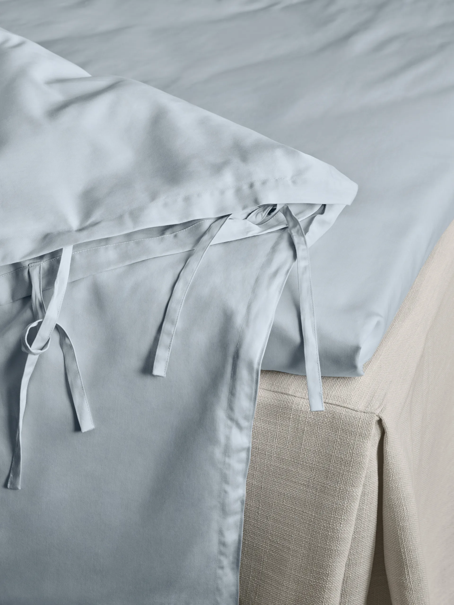Satina duvet cover, Light blue, 150x210 cm Mille Notti