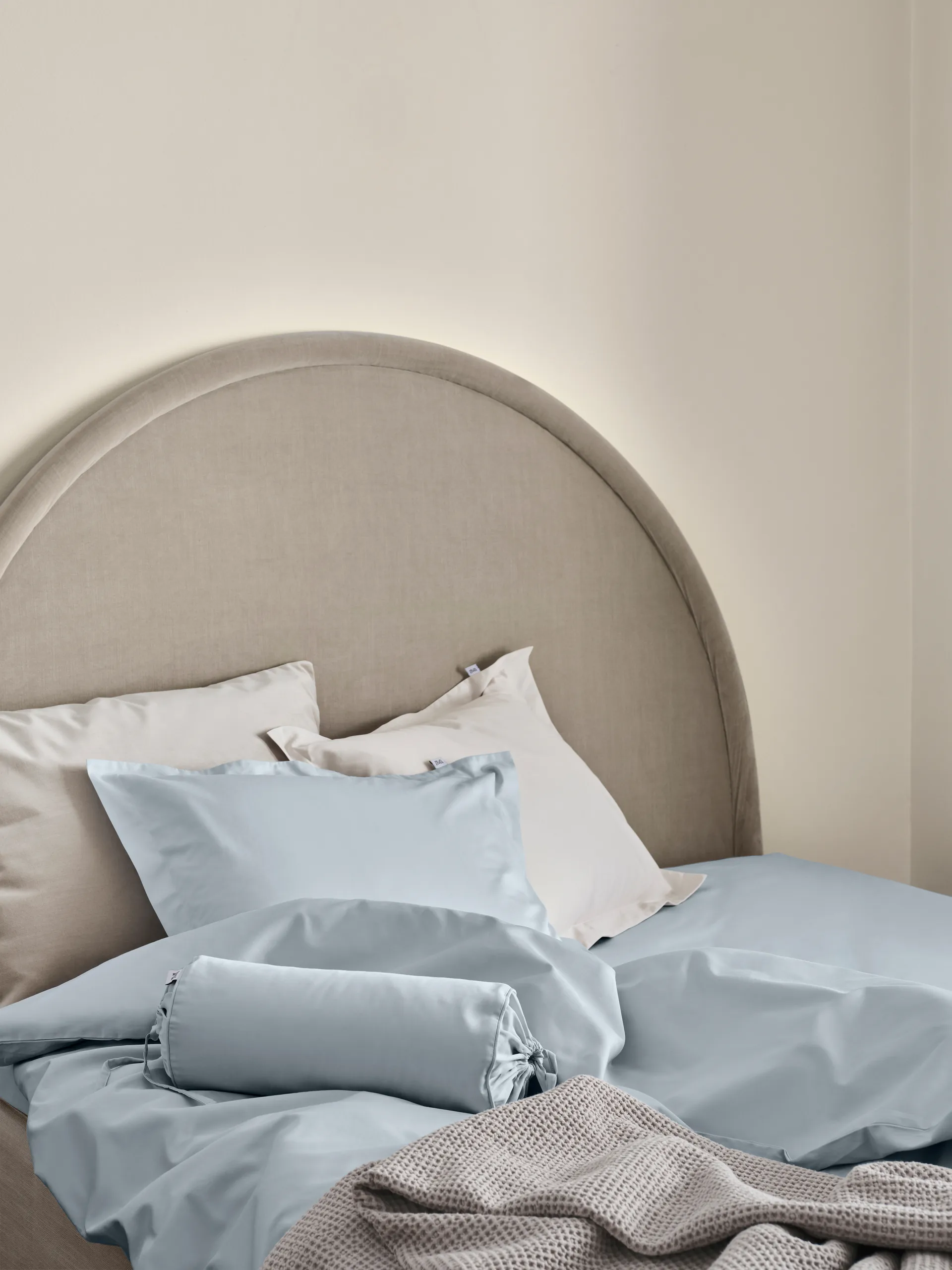 Satina duvet cover, Light blue, 220x220 cm Mille Notti