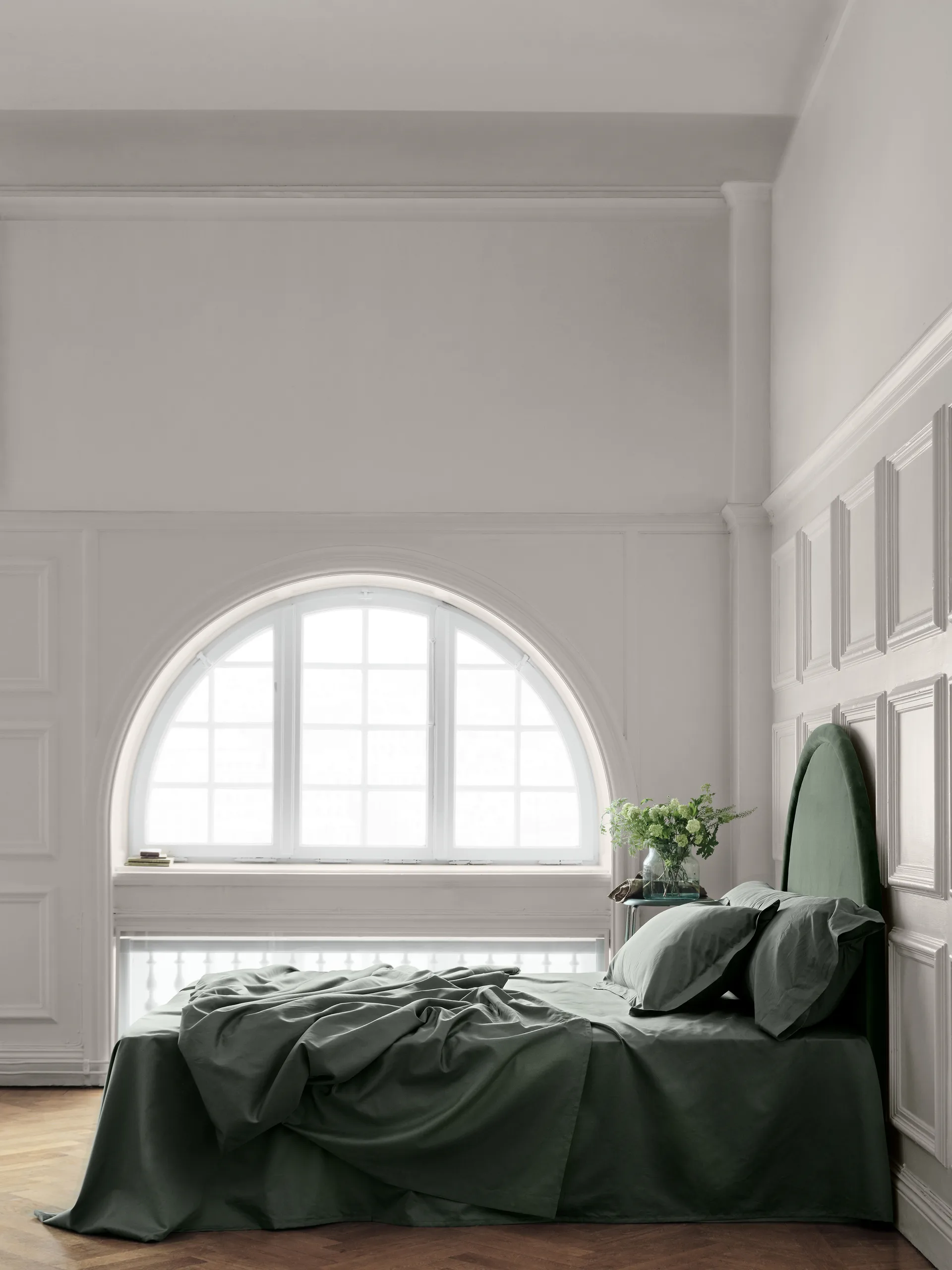 Satina plain pillowcase, Green, 50x90 cm Mille Notti