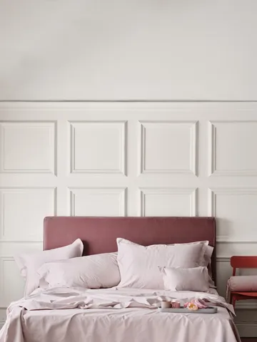 Satina plain pillowcase - Rose, 50x60 cm - Mille Notti