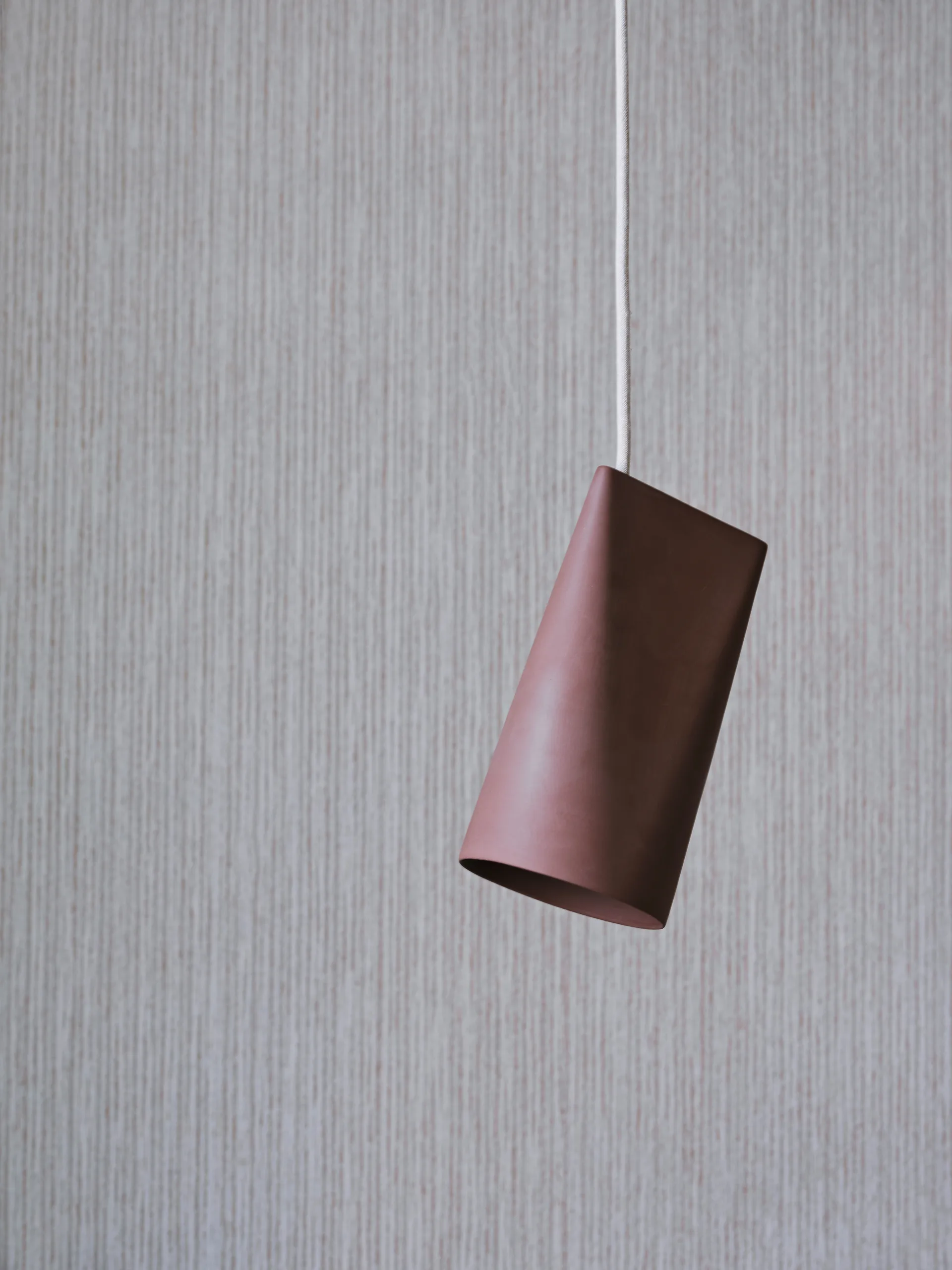 Ceiling lamp ceramic 11.2x22 cm, Terra Cotta, Wood MOEBE