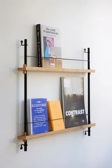 Magazine Shelving magazine rack - Oak-white, 85x115x7 cm, MS.115.1 - MOEBE
