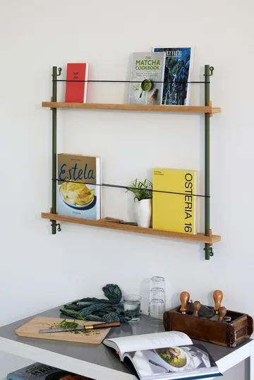Magazine Shelving magazine rack - Smoked oak-deep blue, 85x115x7 cm, MS.115.1 - MOEBE