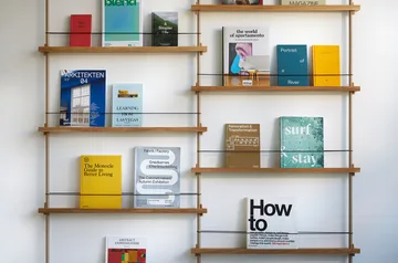 Magazine Shelving magazine rack - Smoked oak-pine green, 85x115x7 cm, MS.115.1 - MOEBE