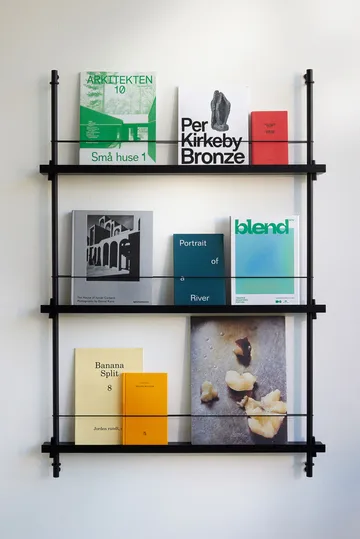 Magazine Shelving magazine rack - Smoked oak-pine green, 85x115x7 cm, MS.115.1 - MOEBE