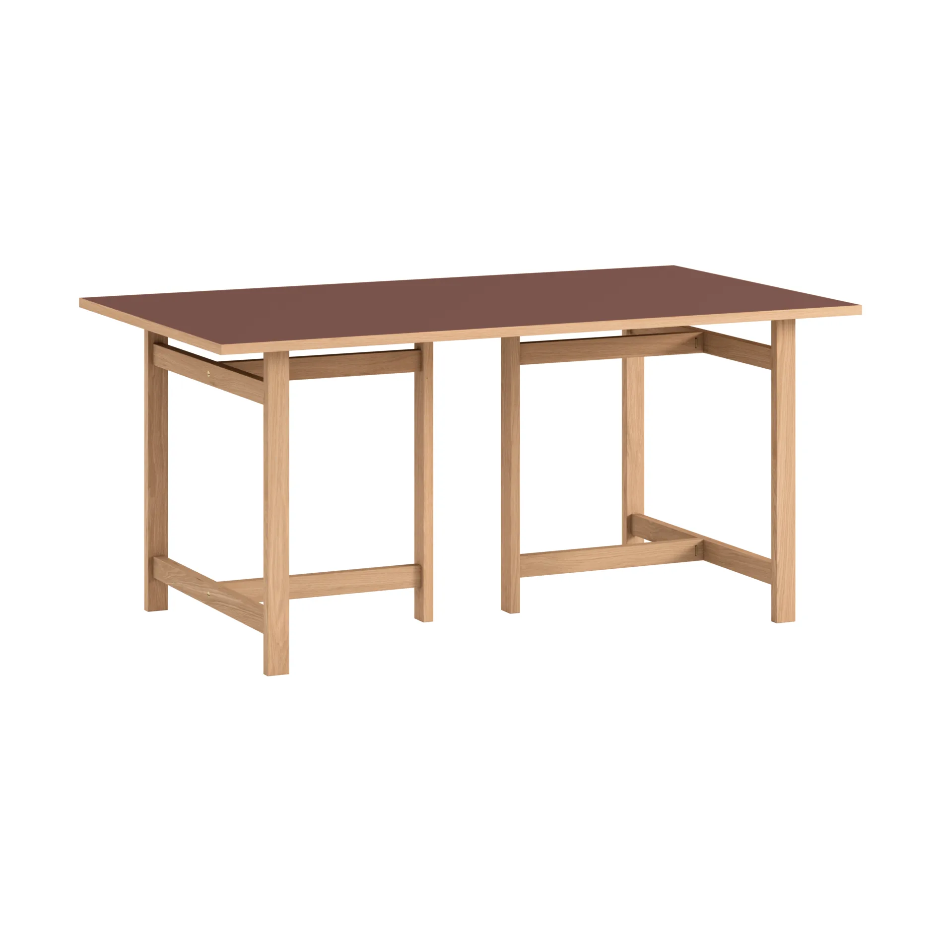 Moebe Rectangular dining table, Burgundy, 160x90 cm MOEBE