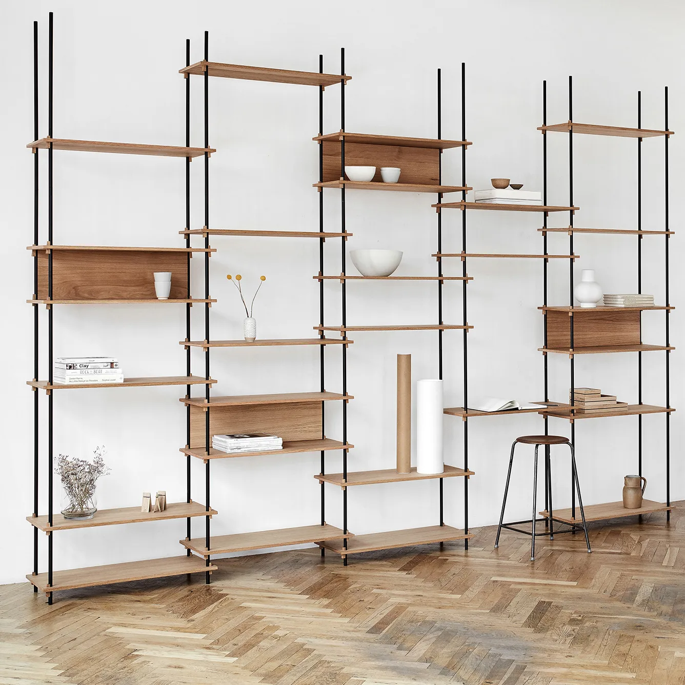 Moebe shelf legs 115 cm 2-pack, Black MOEBE