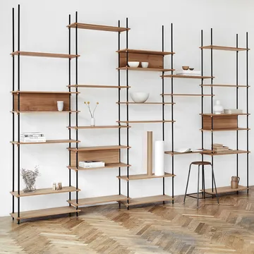 Moebe shelf legs 85 cm 2-pack - Black - MOEBE