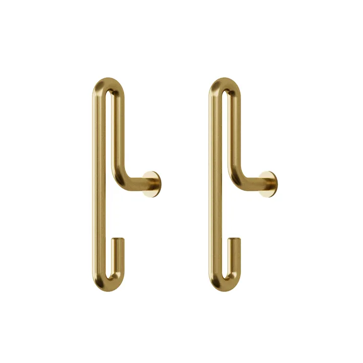Moebe wall hook small 2-pack - matte gold - MOEBE