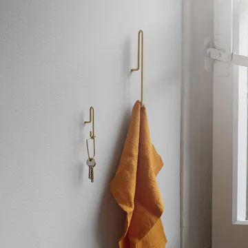 Moebe wall hook small 2-pack - matte gold - MOEBE