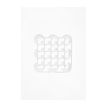 Relief artwork circles & squares 14.8x21 cm - Off White - MOEBE
