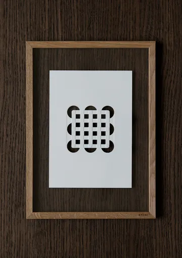 Relief artwork circles & squares 14.8x21 cm - Off White - MOEBE