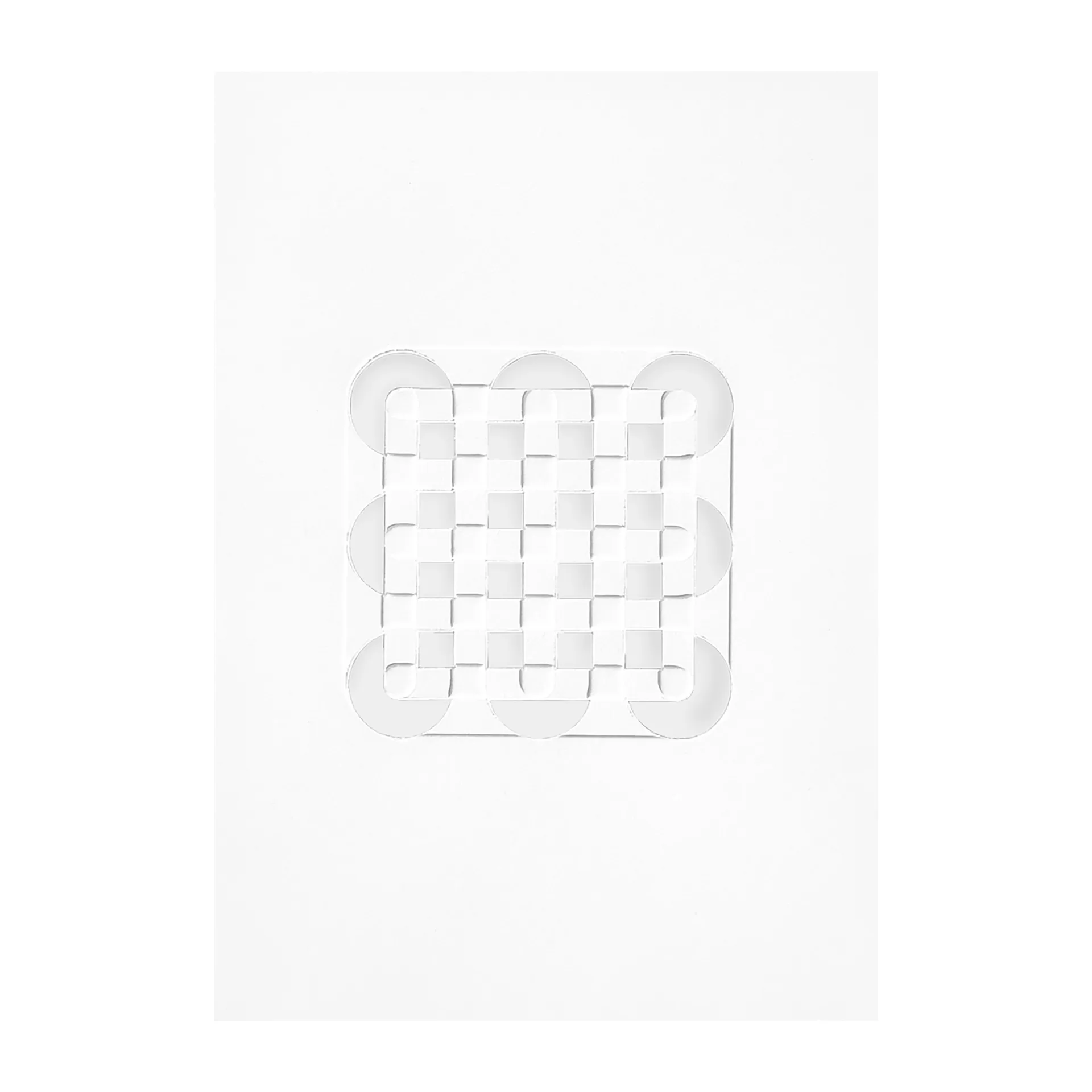 Relief artwork circles & squares 21x29.7 cm, Off White MOEBE