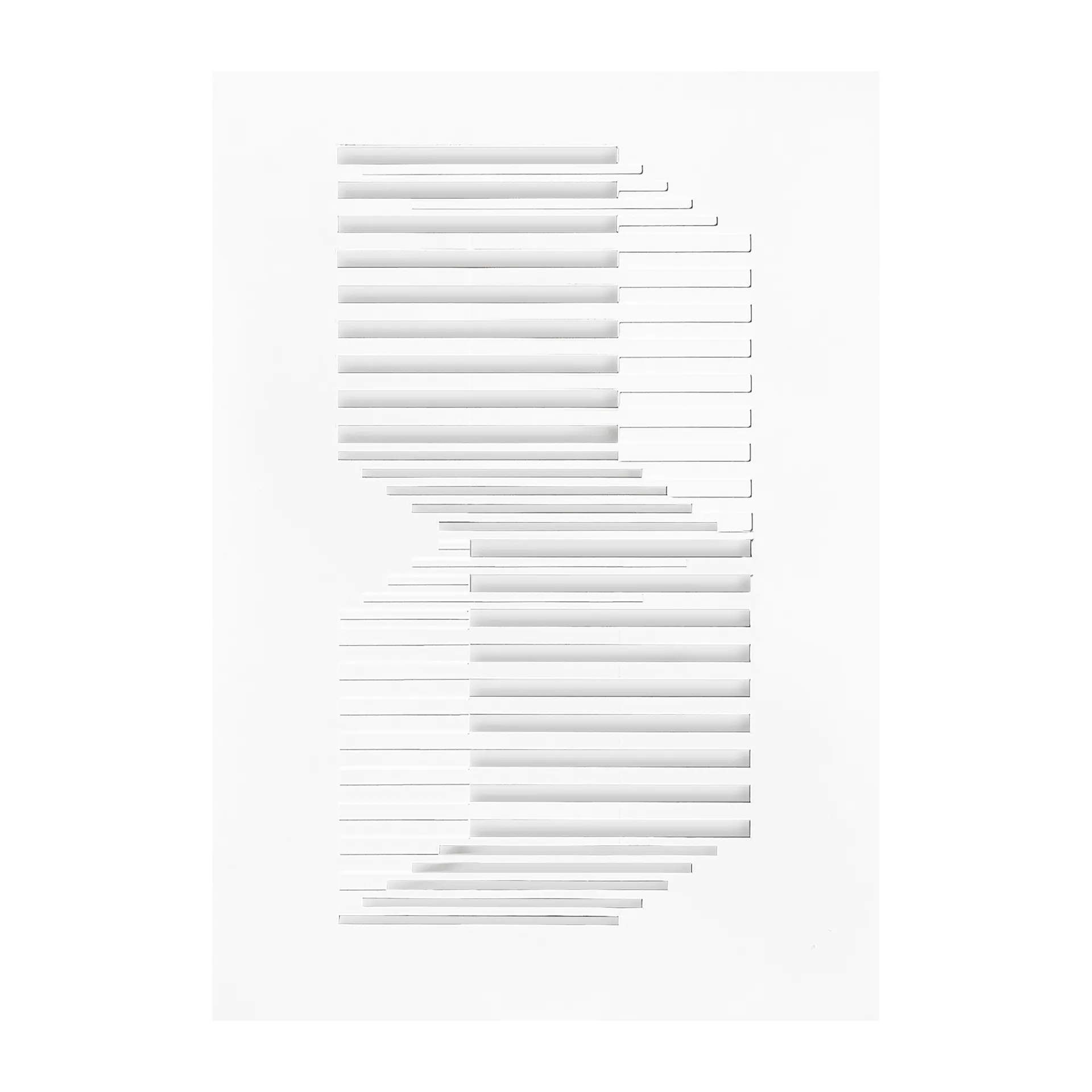 Relief artwork shifted lines 29.7x42 cm, Off White MOEBE