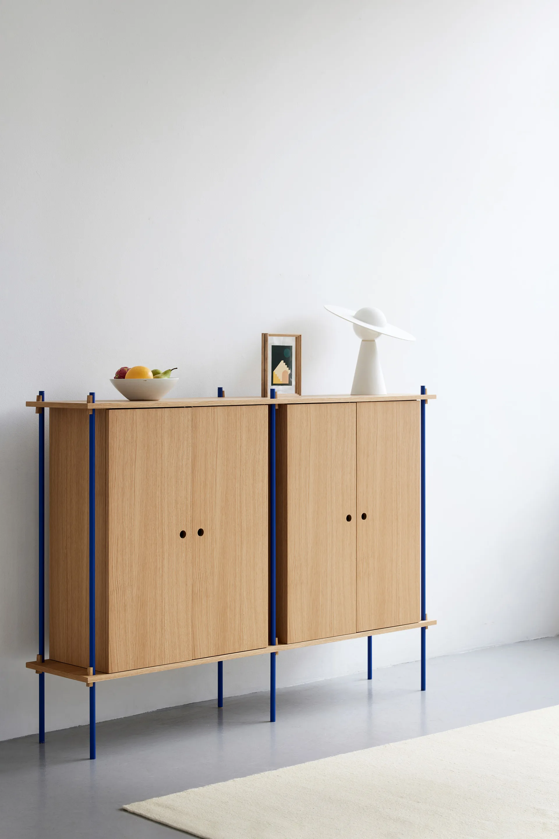 Shelving System Cabinet, Smoked oak-warm grey, 163x115x35 cm, S.115.2.E MOEBE