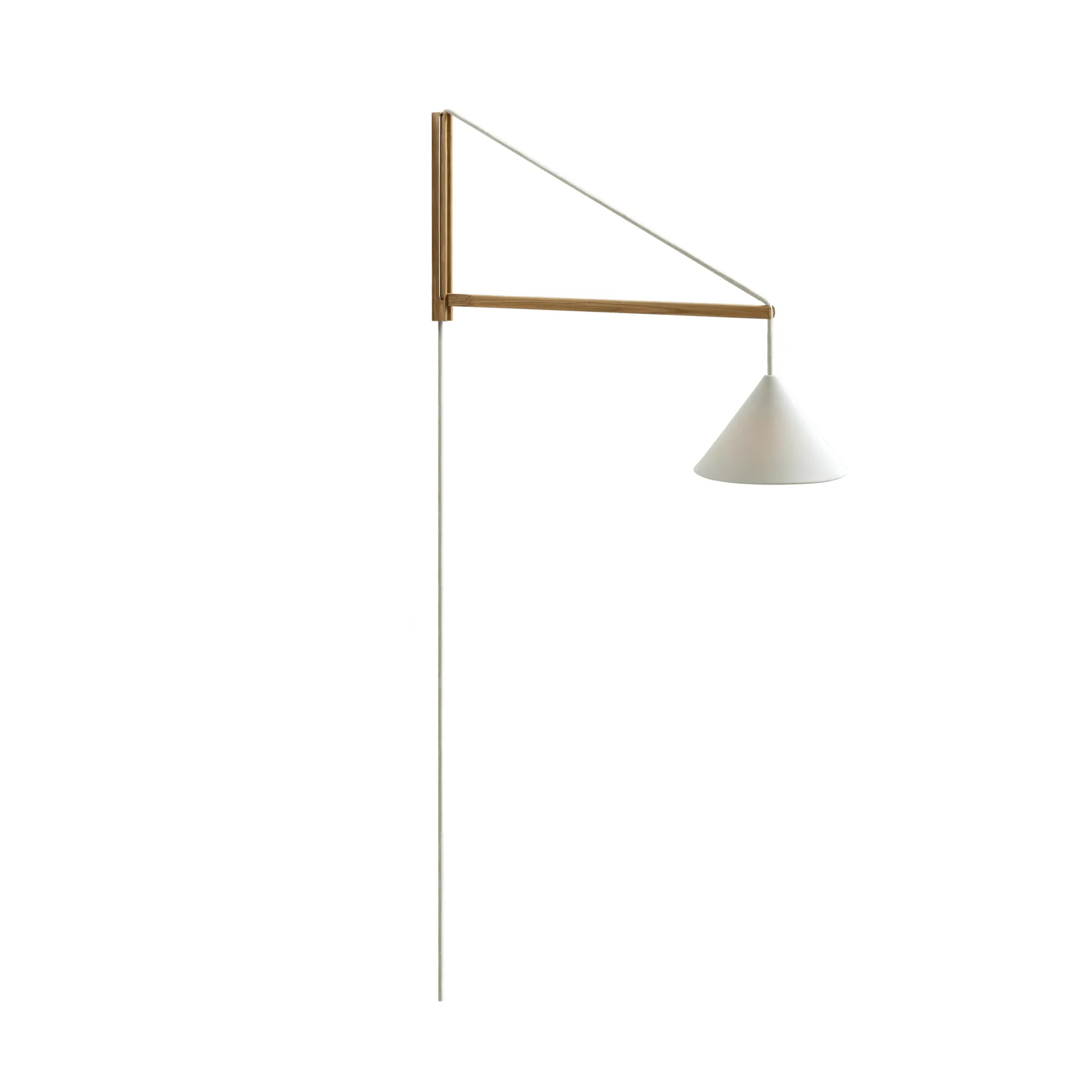 Suspended wall lamp, Oak-white MOEBE