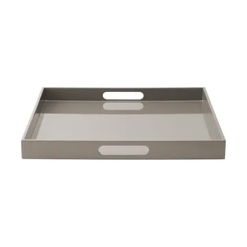 Lux lacquered serving tray 40x40x4 cm - Dark grey - Mojoo