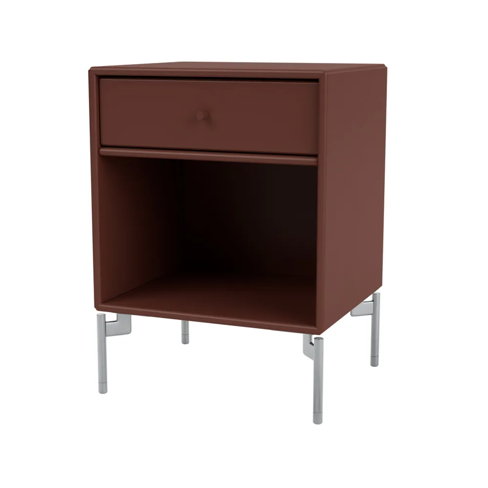 Dream bedside table, Masala 155, chrome legs Montana