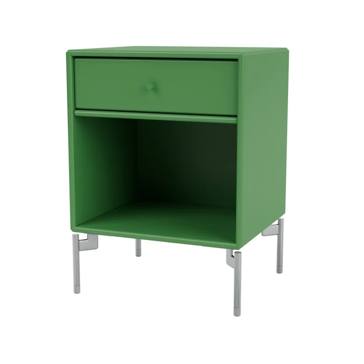 Dream bedside table - Parsley 152, chrome legs - Montana