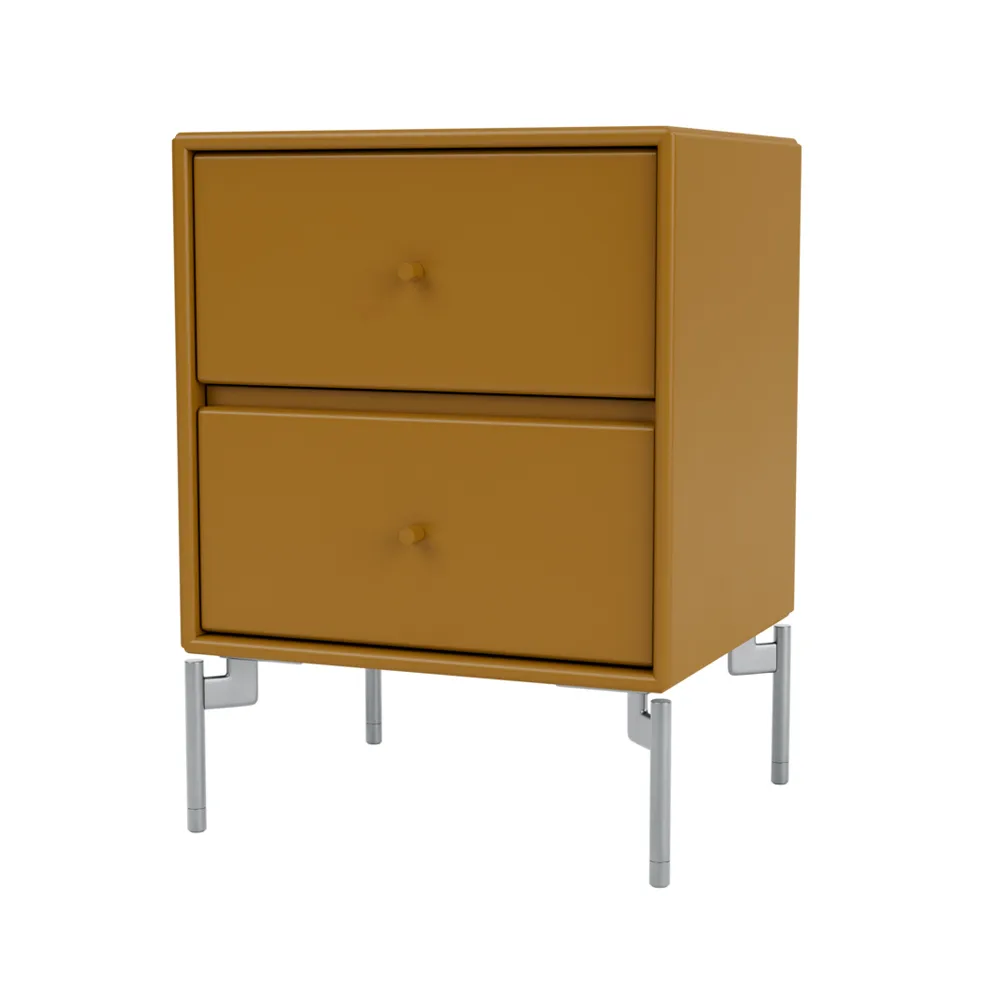 Drift bedside table, Amber, chrome legs cm Montana