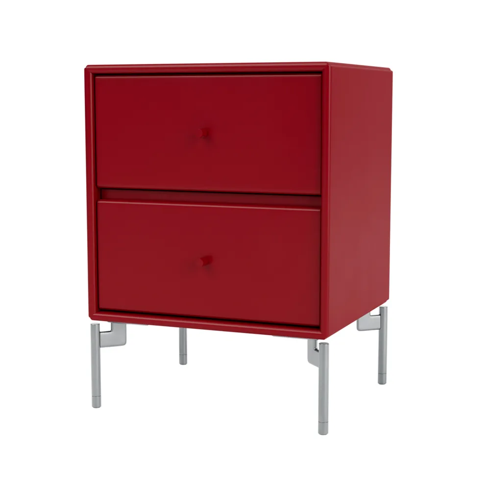 Drift bedside table, Beetroot 165, chrome legs cm Montana