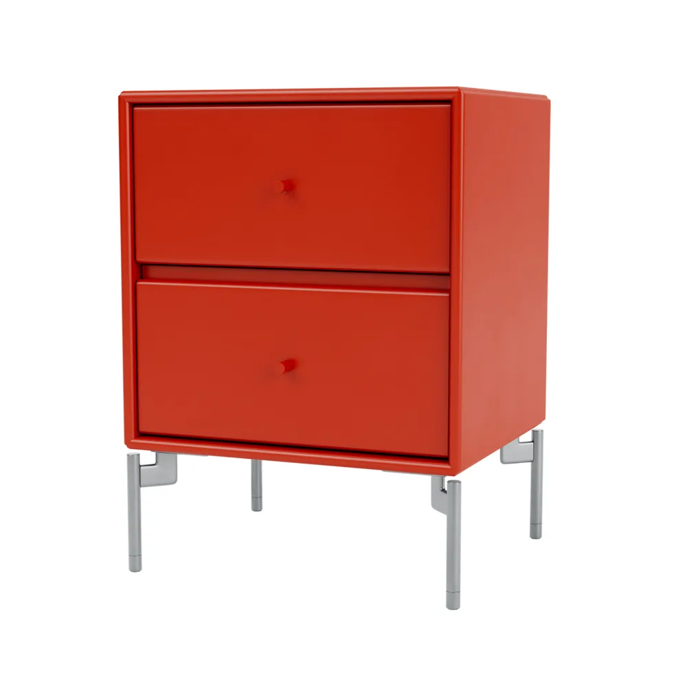 Drift bedside table, Rosehip 145, chrome legs cm Montana