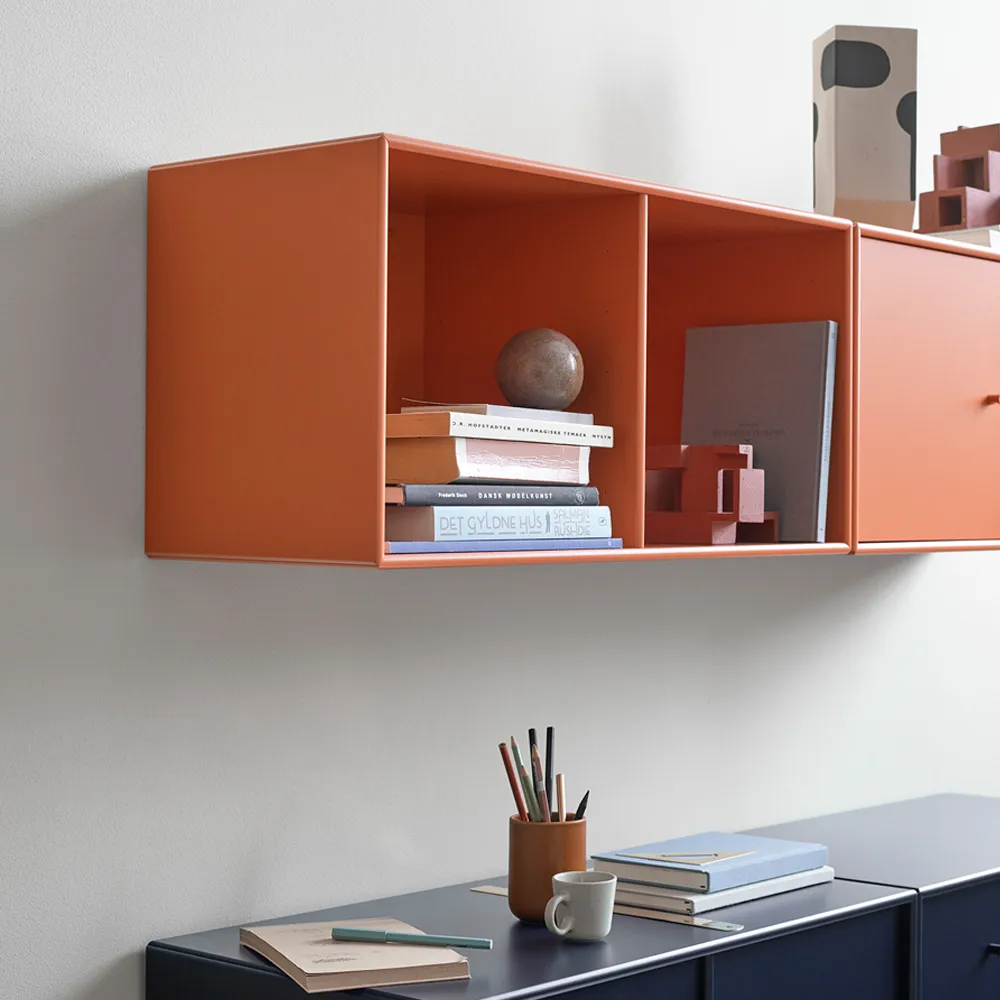 Line shelf module wall hung 1 door, Coffee 35 Montana