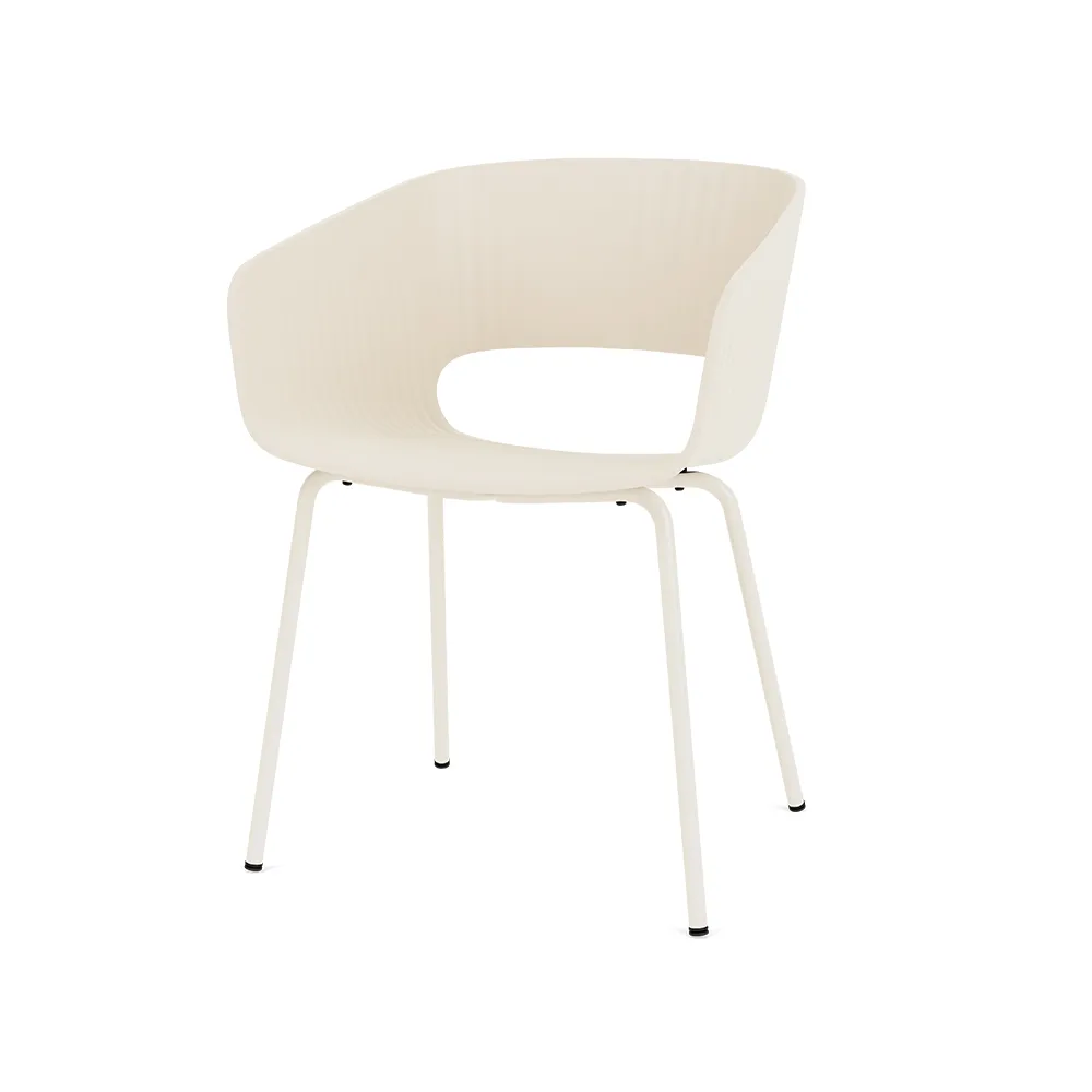 Marée 401 chair, Oat 158 legs powder coated metal Montana