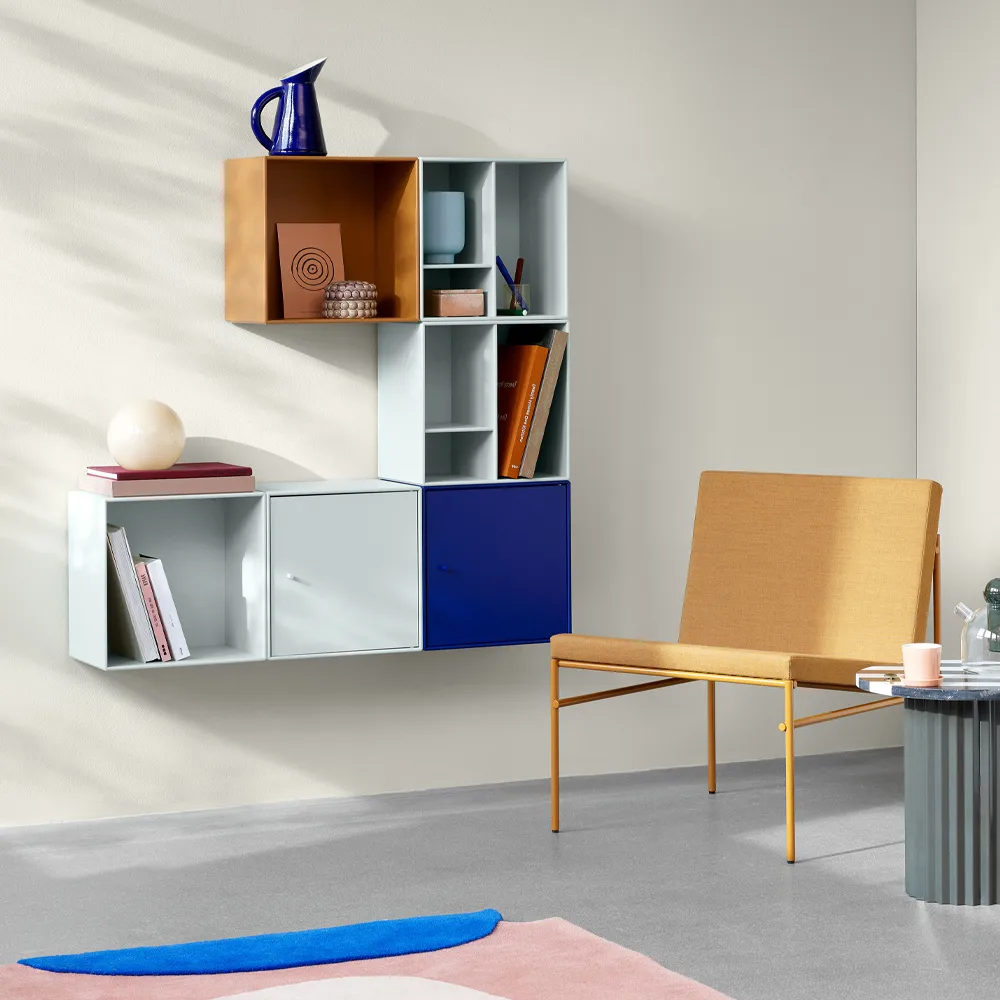 Montana Mini 1103 shelf module, Camomile 159. with door Montana