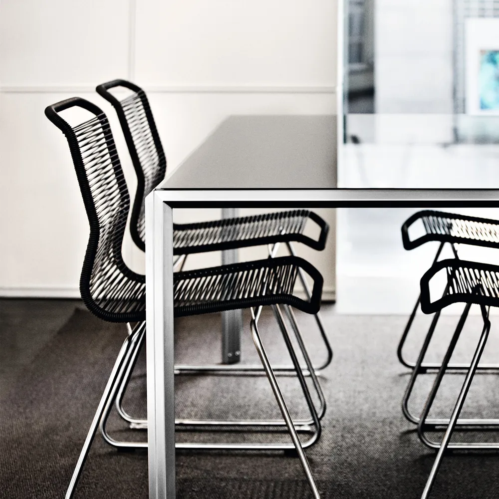 Panton One chair, Black, paper/black lacquer Montana