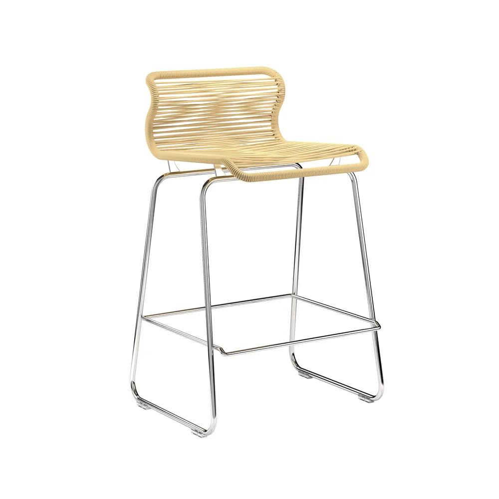 Panton One kitchen barstool, Vincent, stainless steel Montana