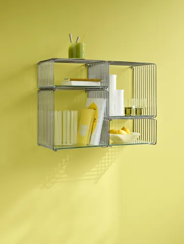 Panton Wire Single shelf 34,8x34,8x25,7 cm - Chrome - Montana