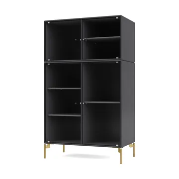 Ripple III display cabinet 69.6x117.6x38 cm - Anthracite-legs brass - Montana