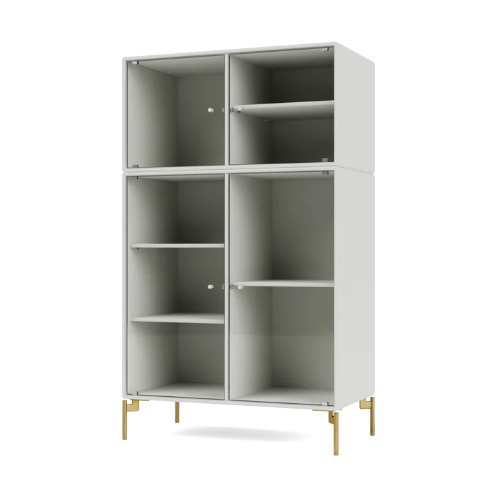 Ripple III display cabinet 69.6x117.6x38 cm - Nordic-legs brass - Montana