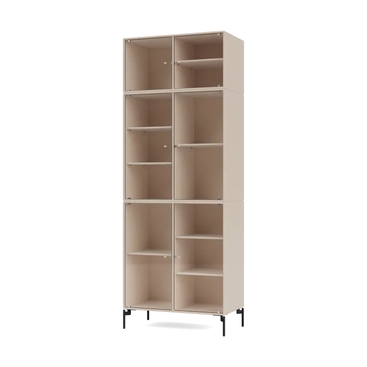 Ripple IV display cabinet 69.6x187.2x38 cm - Clay-legs black - Montana
