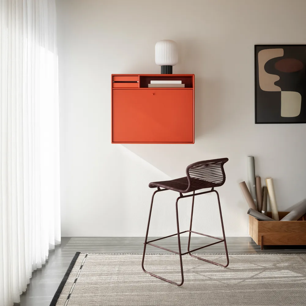 STUDIO desk, wall hung, Black 05 Montana