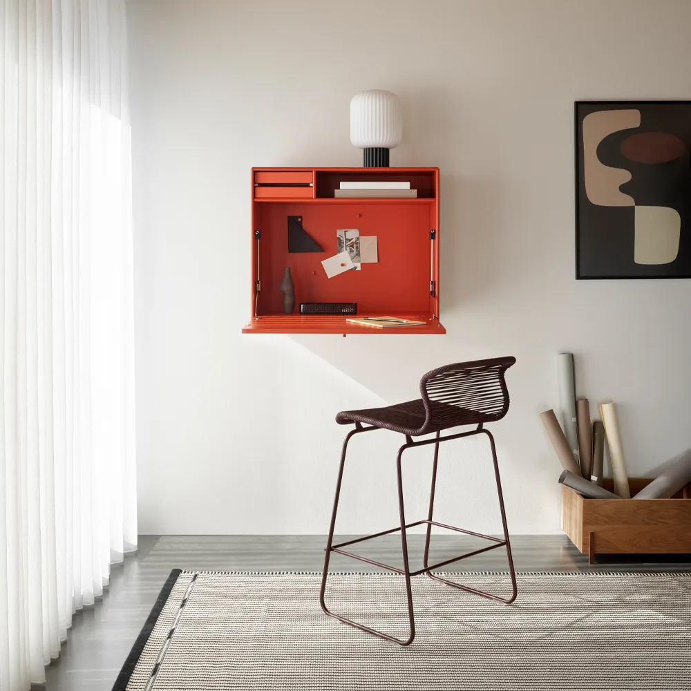 STUDIO desk, wall hung, Black jade 163 Montana