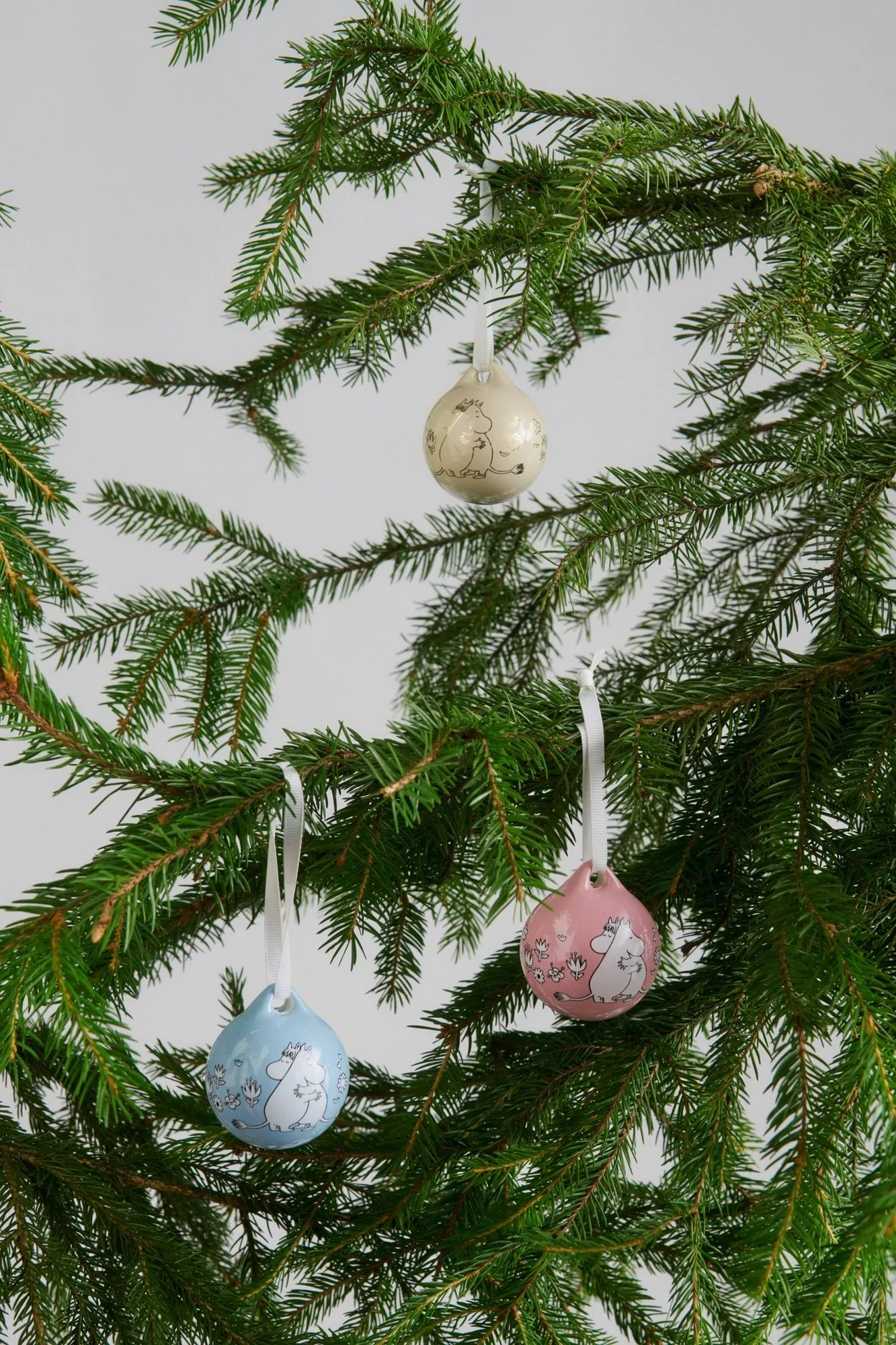 Kärlek Moomin Christmas bauble, Pink-blue, 5 cm, 2-pack Moomin Arabia