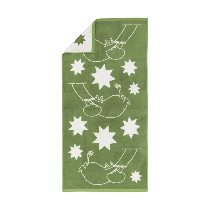 Moomin bath towel 70x140 cm - stars green - Moomin Arabia