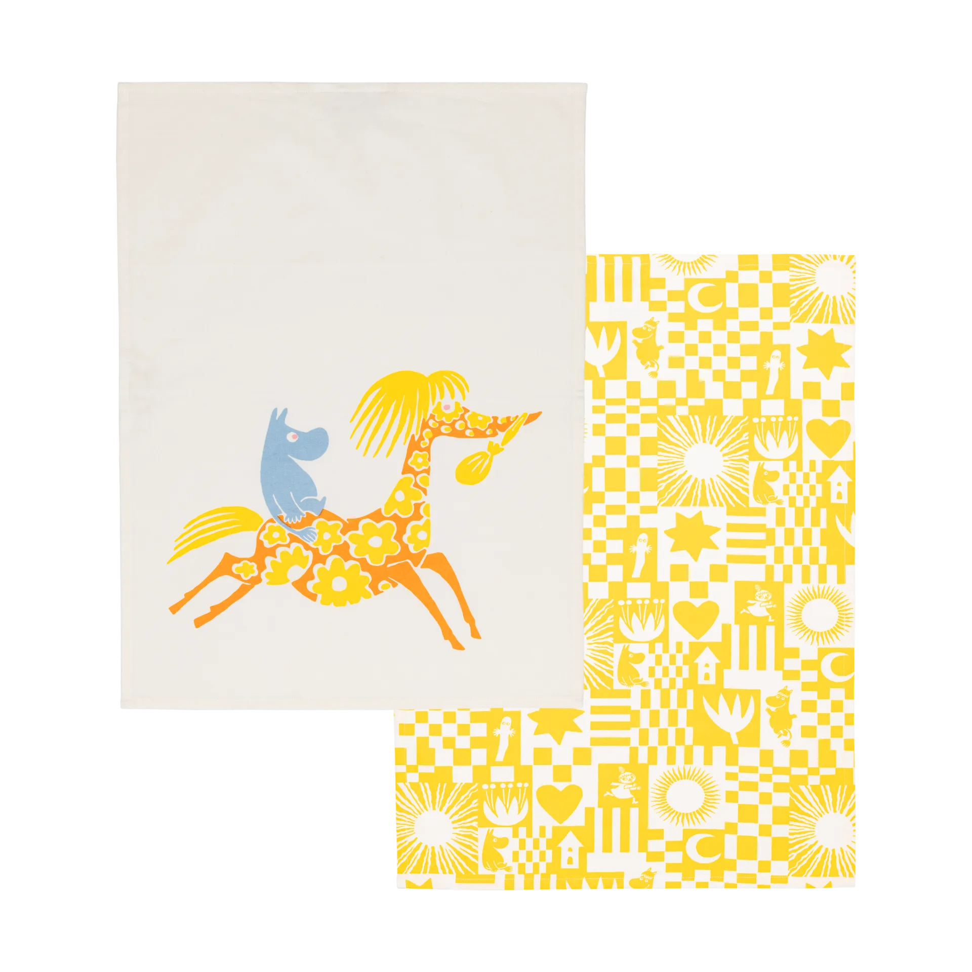 Party Moomin kitchen towel 50x70 cm 2 pieces, Yellow Moomin Arabia