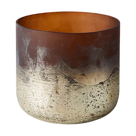 Lana vase Ø14x14 cm, Brown-gold MUUBS