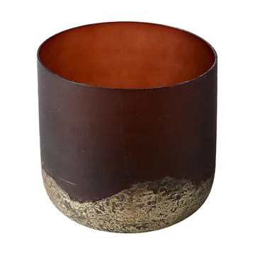 Lana vase Ø14x14 cm - Brown-gold - MUUBS